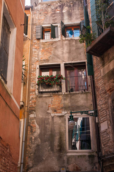 Image of picturesque streets of Venice in Italy