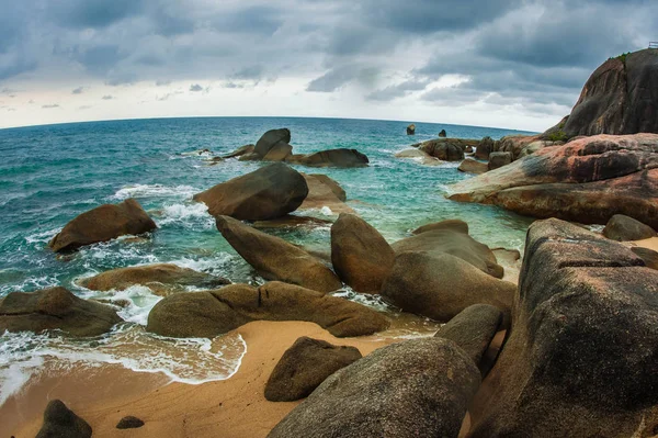 Bellissimo Paesaggio Marino Con Rocce Lamai Spiaggia Sull Isola Samui — Foto Stock