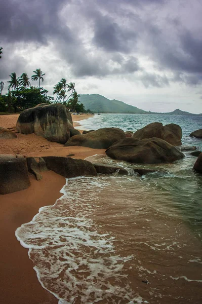 Hermoso Paisaje Marino Con Rocas Playa Lamai Isla Samui Tailandia — Foto de Stock