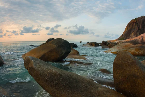 Hermoso Paisaje Marino Con Rocas Playa Lamai Isla Samui Tailandia — Foto de Stock