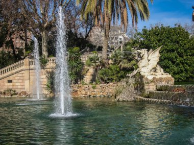 Ciudadela Park İspanya Barcelona'da Çeşme Cascada