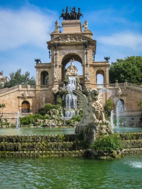 Ciudadela Park İspanya Barcelona'da Çeşme Cascada
