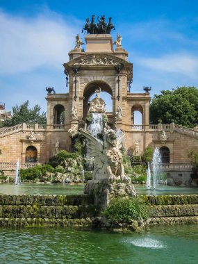 Ciudadela Park İspanya Barcelona'da Çeşme Cascada