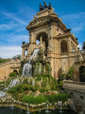Ciudadela Park İspanya Barcelona'da Çeşme Cascada