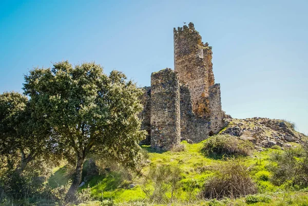 Bild Der Ruinen Einer Burg Tejeda Segouela Salamanca Castilla Leon — Stockfoto