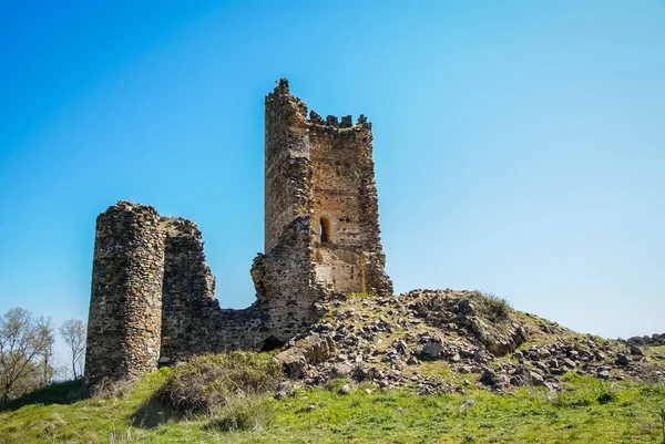 Afbeelding Van Ruïnes Van Een Kasteel Tejeda Segouela Salamanca Castilla — Stockfoto