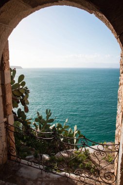 Nafplion Yunanistan Peloponnese üzerinde antik kale kalıntıları