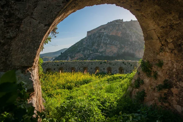 Ruinerna Antika Fästning Nafplion Peloponnesos Grekland — Stockfoto