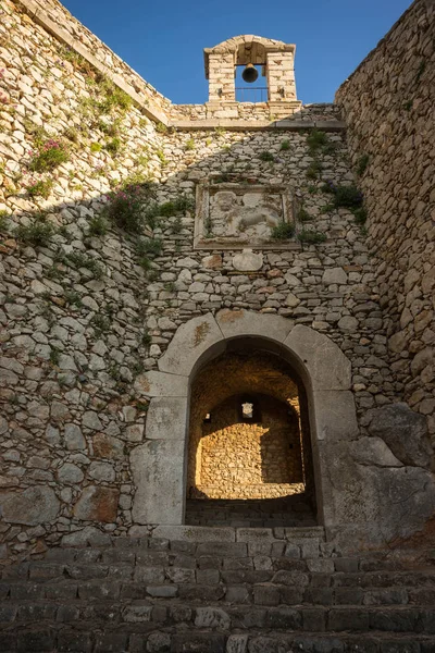 Ruinas Antigua Fortaleza Nafplion Peloponeso Grecia — Foto de Stock