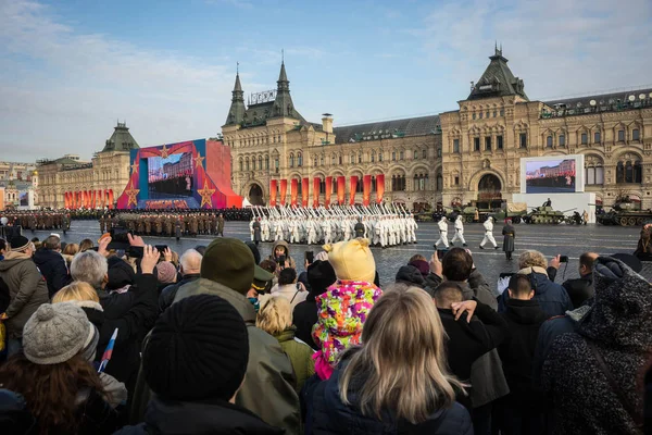 Moscow Novembro 2018 Desfile Militar Dedicado Desfile Histórico Realizado 1941 — Fotografia de Stock