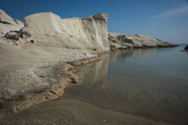 Moonscape Beach Sarakiniko Isla Milos Grecia — Foto de Stock