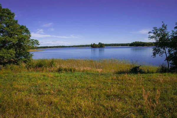 Paisaje Escénico Con Lago Onega Karelia Rusia — Foto de Stock