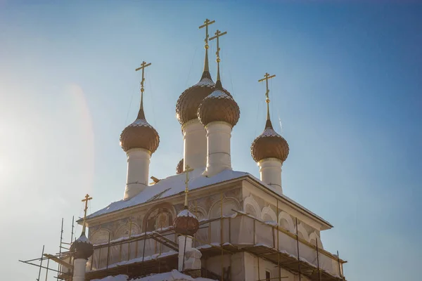 Bilden Kupoler Kyrkan Kirillo Afanasyevsky Kloster Yaroslavl Ryssland — Stockfoto