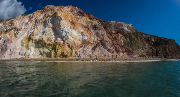 Красивые Редкие Природные Цвета Пляжа Фириплака Острове Милош Греции — стоковое фото