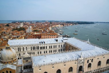 Yukarıdan bir Venedik İtalya doğal görünümü