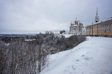 Rusya'da kışın Vladimir Varsayım Katedrali Görüntü