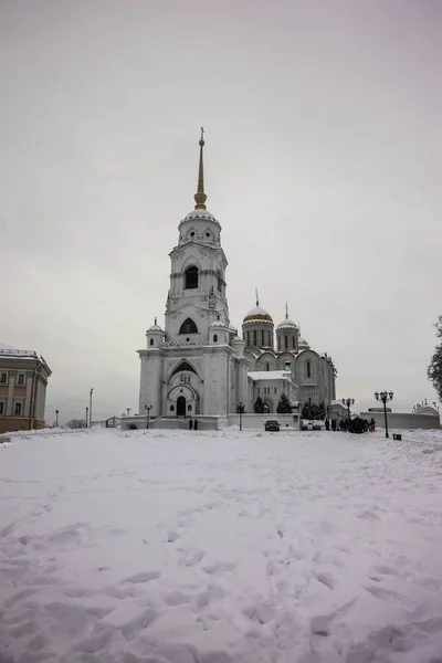 Imagen Catedral Asunción Vladimir Invierno Rusia — Foto de Stock