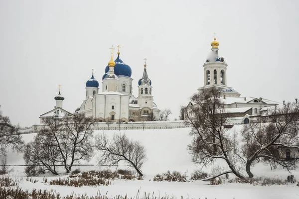 Bogoroditsy の誕生 ボゴリュボヴォ ロシアの村の女性の正統修道院 Bogolyubsky 修道院の冬イメージ — ストック写真