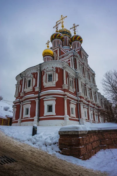 Bilden Jul Kyrka Nizjnij Novgorod Ryssland — Stockfoto