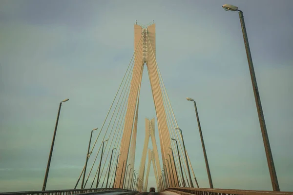 穆罗姆新桥形象 被认为是俄罗斯最美丽的桥梁 — 图库照片