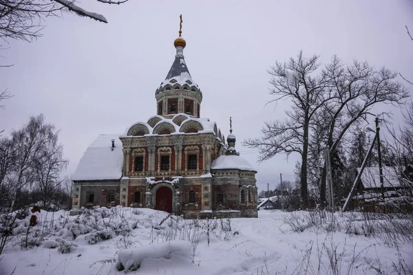 Imagem Igreja Arruinada Propriedade Khrapovitsky Região Vladimir Rússia — Fotografia de Stock
