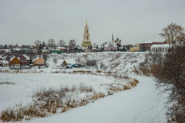 Winterlandschaft Mit Kirche Susdal Gebiet Wladimir Russland — Stockfoto