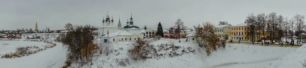 Paysage Hivernal Avec Église Suzdal Dans Région Vladimir Russie — Photo