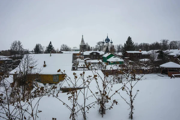 Winterlandschaft Mit Kirche Susdal Gebiet Wladimir Russland — Stockfoto