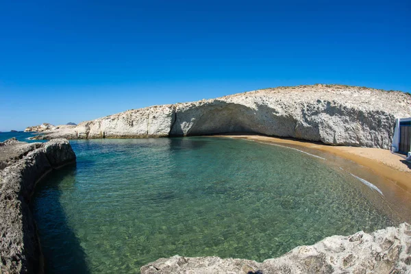 Imagen Aguas Cristalinas Playa Isla Milos Grecia —  Fotos de Stock