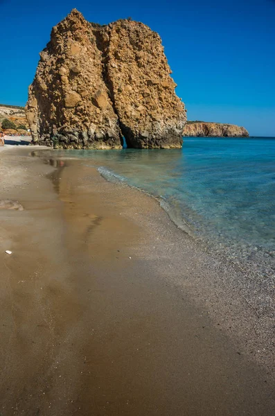 Praia Firiplaka Cor Bonita Ilha Milos Grécia — Fotografia de Stock