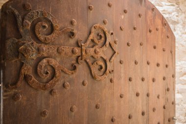 Antika kapılar ve kale Bourtzi adada kalıntıları üzerinde Izgaralar 