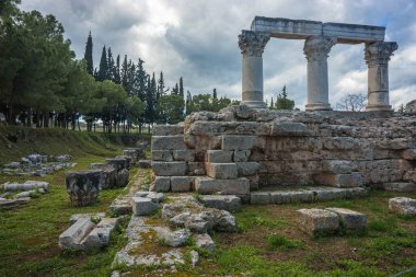 Yunan Yunanistan Peloponnese üzerinde antik Corinth harabelerde