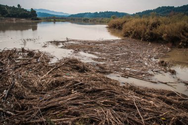 Yunanistan Peloponnese üzerinde ancient Olympia baraja dökmek