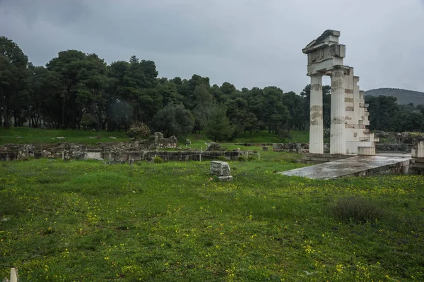 Αρχαιοελληνικά ευρήματα στην Επίδαυρο στην Πελοπόννησο Ελλάδα — Φωτογραφία Αρχείου