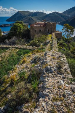 Yunanistan 'da Peloponnese 'deki iç mani 'de terk edilmiş Vatio şehri
