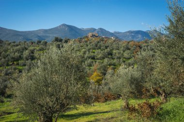 Dağ manzarası iç mani Peloponnese, Yunanistan