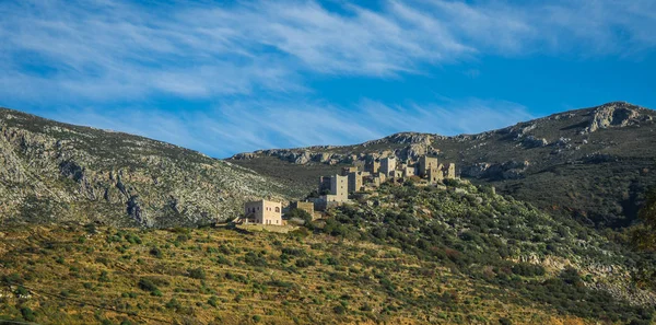 Ciudad abandonada del Vatio en el interior de Mani en el Peloponeso en Grecia —  Fotos de Stock