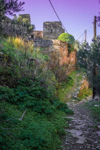 Verlassene Stadt vatio in inneren mani auf dem Peloponnes in Griechenland — Stockfoto