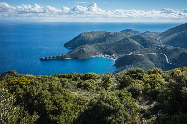 Paisaje marino en el interior de Mani en Peloponeso, Grecia — Foto de Stock