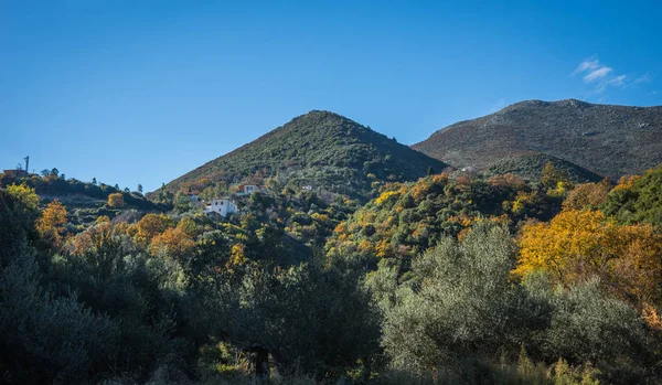 Mountain landscape in inner Mani on Peloponnese, Greece