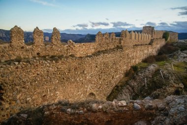 Castilla y Leo içinde Burgos eyaletindeki Clavijo 'da harap kale