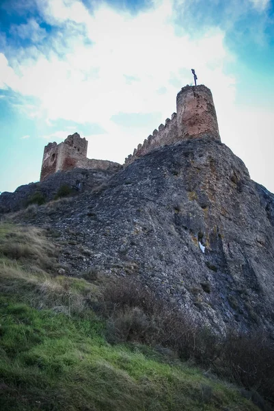 Tönkrement a vár Clavijo a tartomány Burgos a Castilla y Leo — Stock Fotó