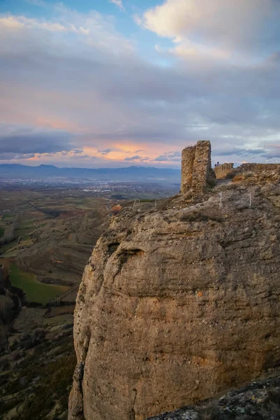 Castillo en ruinas en Clavijo en la provincia de Burgos en Castilla y Leo — Foto de Stock