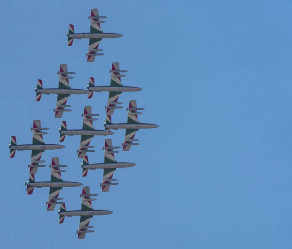 Roma Itália Junho 2020 Grupo Acrobático Treinamento Aeronaves Ataque Leve — Fotografia de Stock