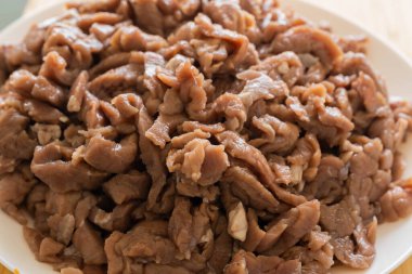 Et pişirmek için dilimlenmiş görüntü.