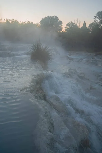 Terme Naturali Saturno Con Cascate Sorgenti Termali Toscana — Foto Stock