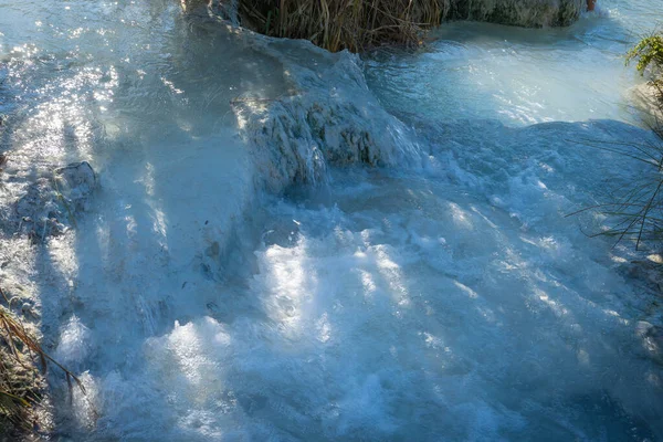 Agua Termal Natural Con Aguas Termales Los Baños Termales Saturnia — Foto de Stock