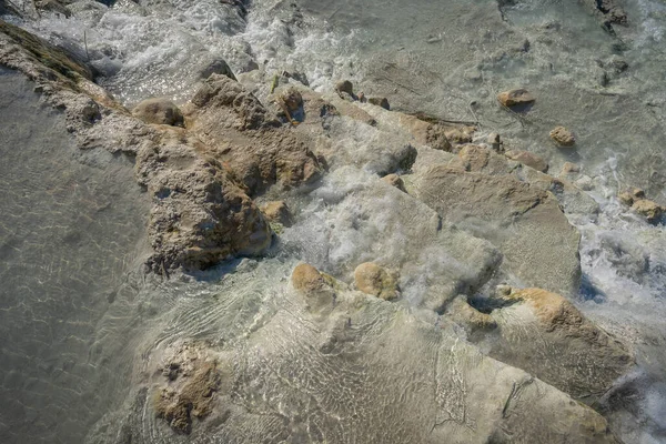 Spa Natural Com Cascatas Águas Termais Banhos Termais Saturnia Toscana — Fotografia de Stock