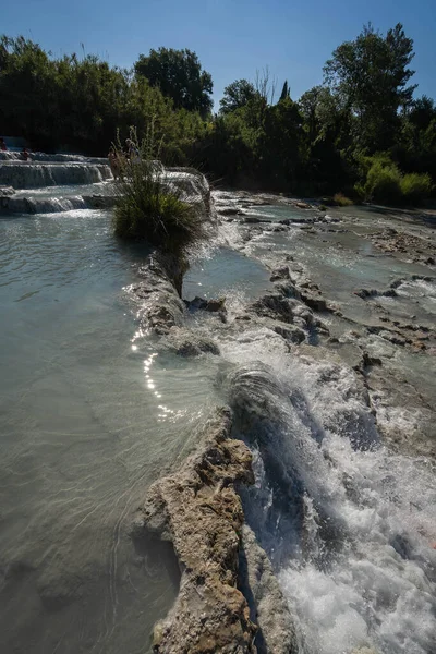 Natuurlijk Spa Water Met Warmwaterbronnen Thermale Baden Saturnia Toscane Italië — Stockfoto