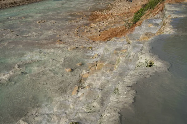 Acque Termali Naturali Con Sorgenti Termali Saturnia Toscana — Foto Stock